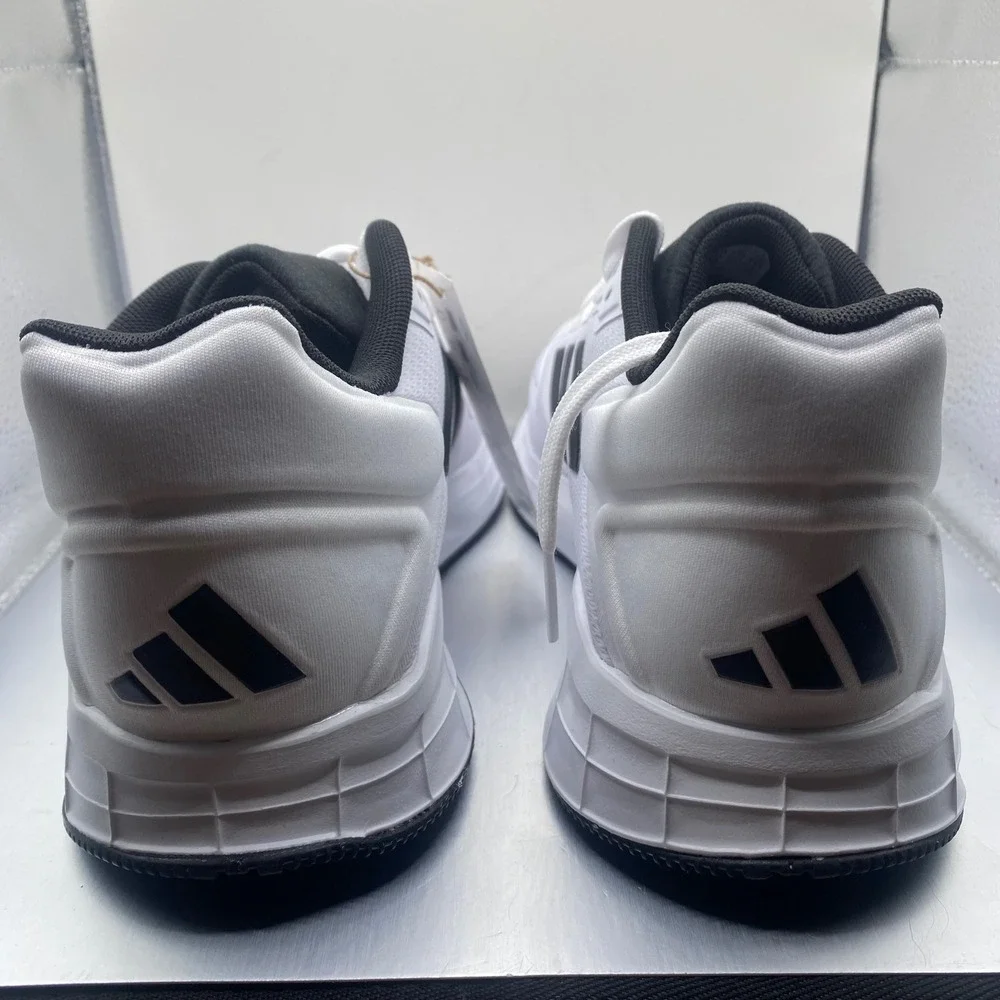 NEW Adidas Duramo 10 Mens Running Shoes White Black Size 7 US - Picture 7 of 9